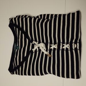 Lauren  Ralph Lauren Black and White Top Size Large